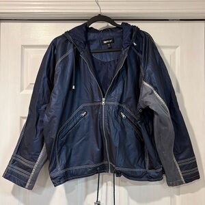 Laguna Girl Navy Utility Jacket with Gray Details